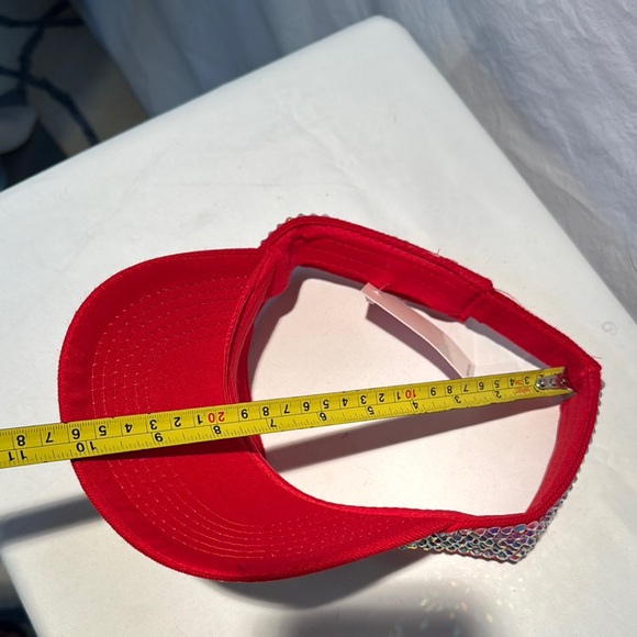Sparkling Red Rhinestone Cap - Picture 8 of 9